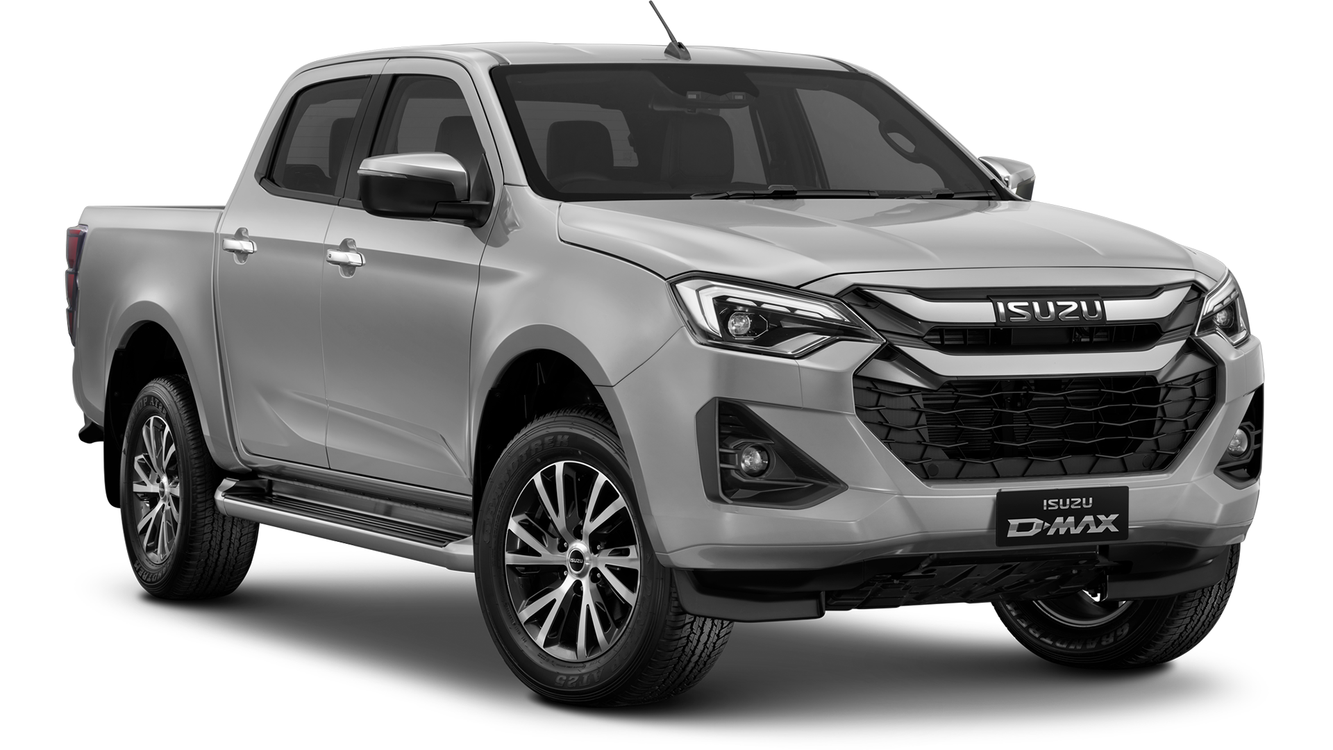 Isuzu-24MY-DL40-Double-Cab-Mercury-Silver-front-3-4-Studio-Shot_MY24-DL40_Front_Mercury-Silver-Met_6644