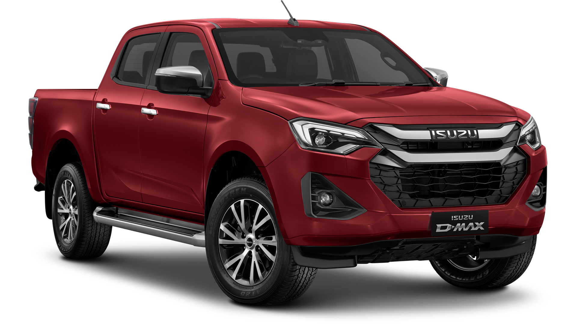 Isuzu-24MY-DL40-Double-Cab-Spinel-Red-front-3-4-Studio-Shot_MY24-DL40_Front_Red-Spinel-Mica_6647